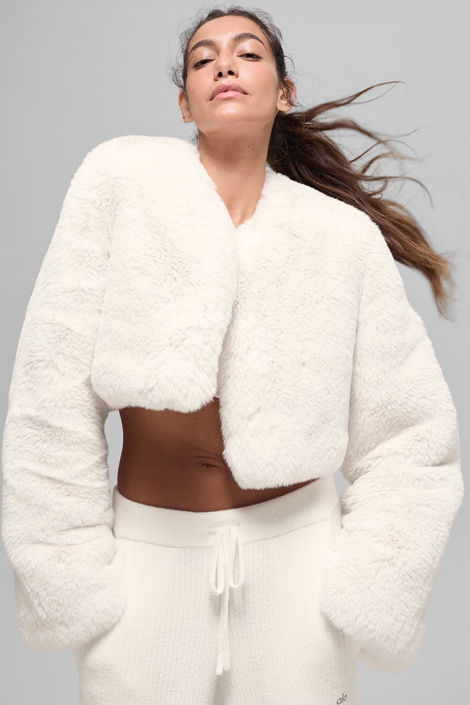 Faux Fur Chic Cropped Jacket