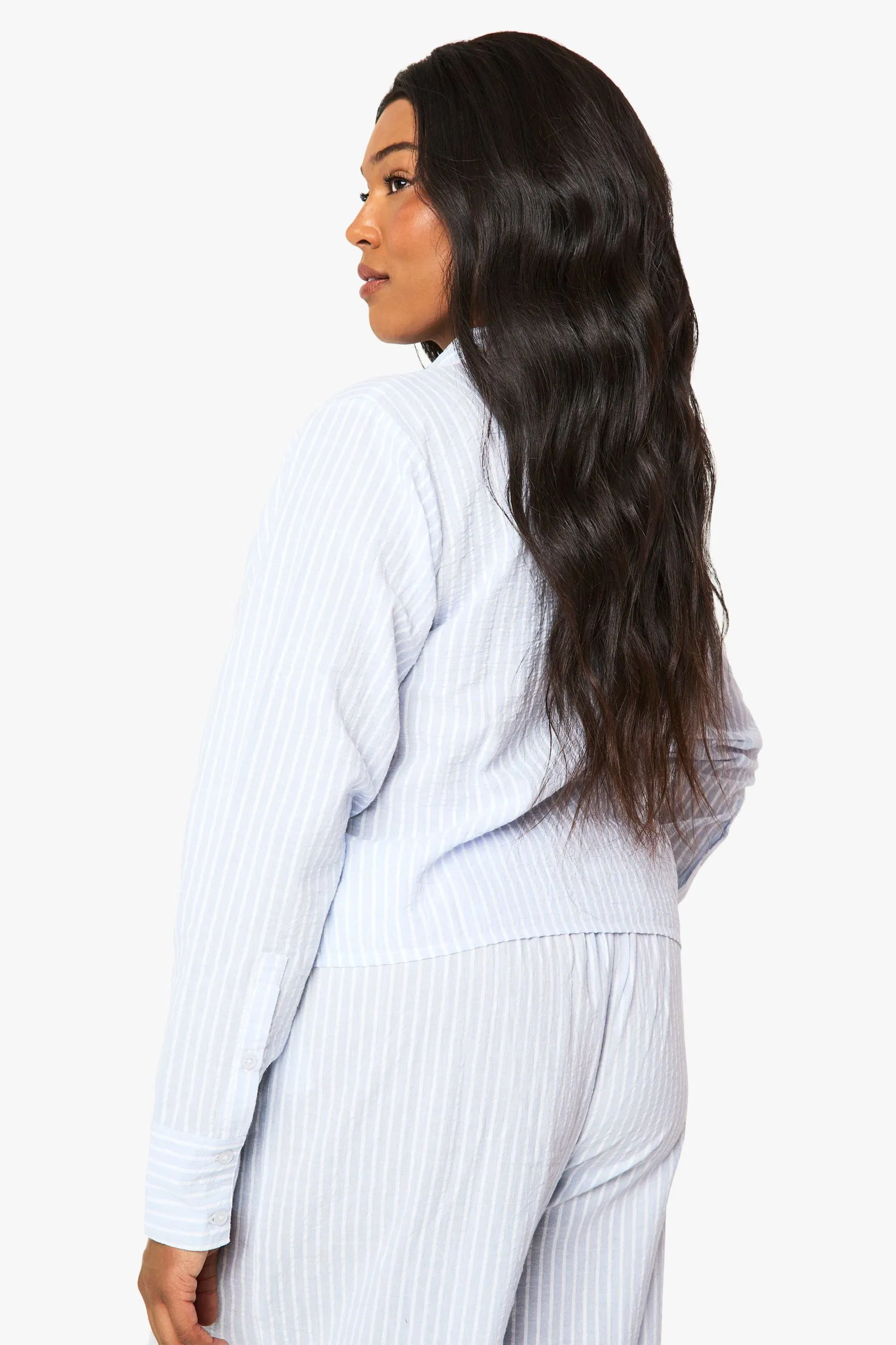 Plus Stripe Longline Crop