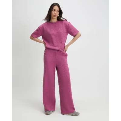 Pink Jacquard T-Shirt