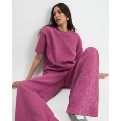 Pink Jacquard T-Shirt