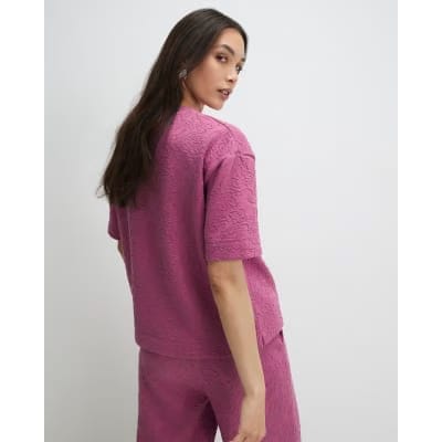Pink Jacquard T-Shirt