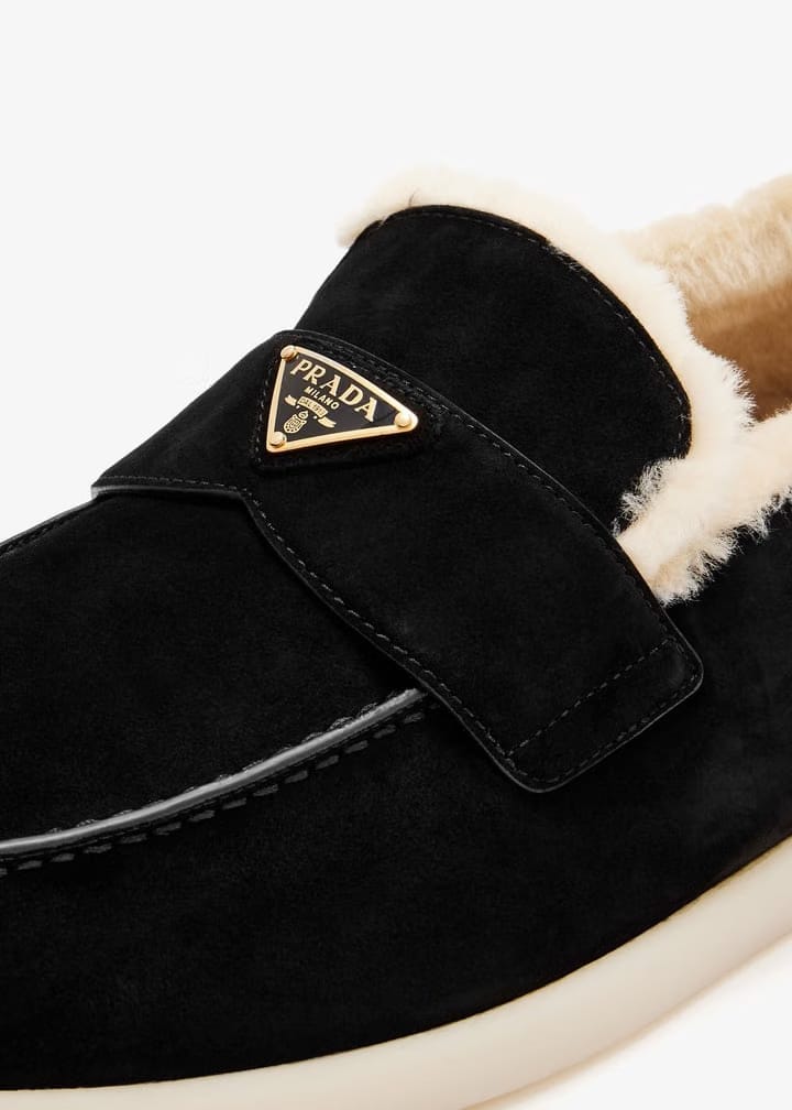 Prada Suede Black loafers