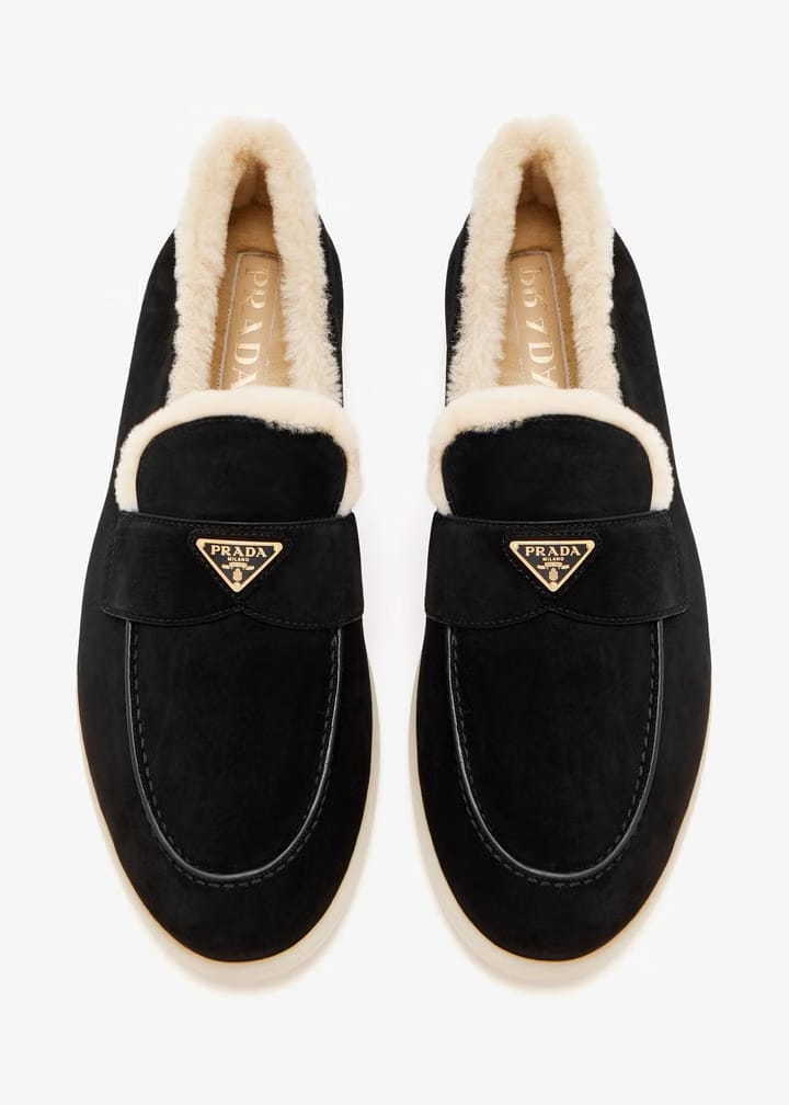 Prada Suede Black loafers