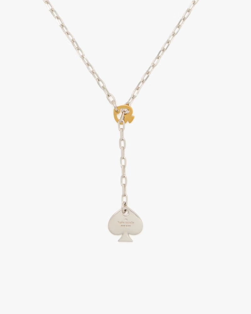 Statement Spade Lariat Necklace