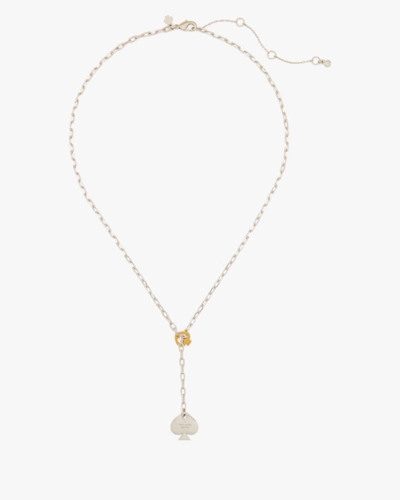 Statement Spade Lariat Necklace