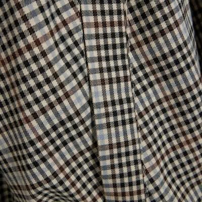 Brown Check Bubble Hem Bomber Jacket