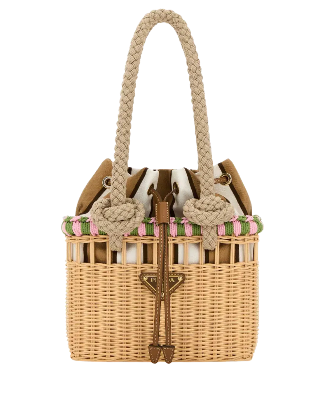Natural Wicker Mini Bucket Bag