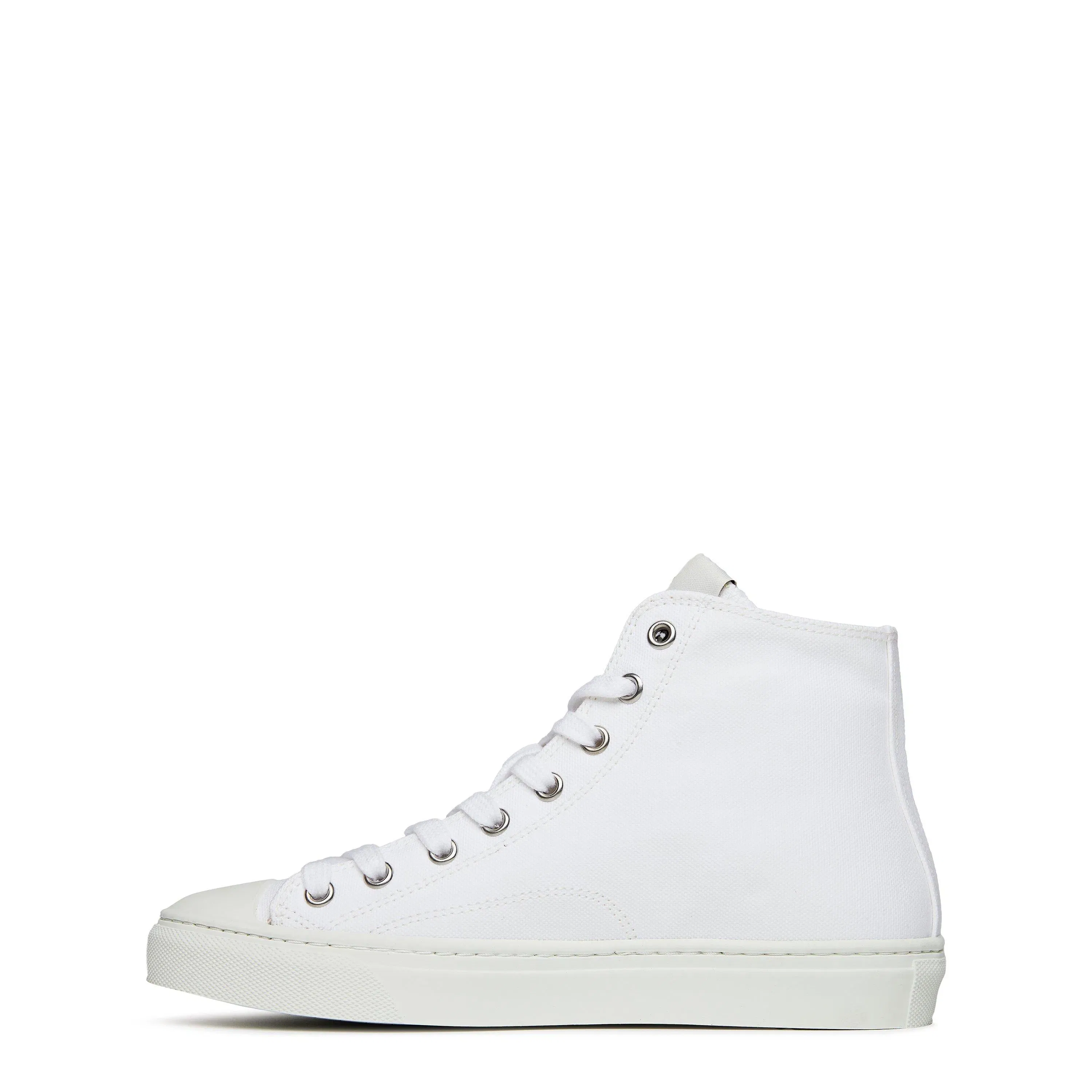 Thin Orb Motif Cotton High Top Trainers