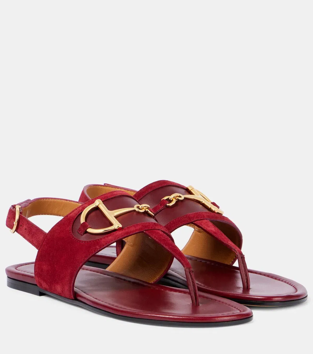 Gucci Horsebit suede thong sandals