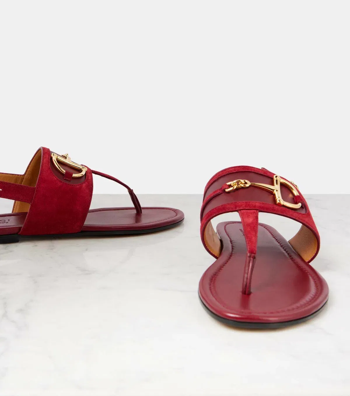 Gucci Horsebit suede thong sandals