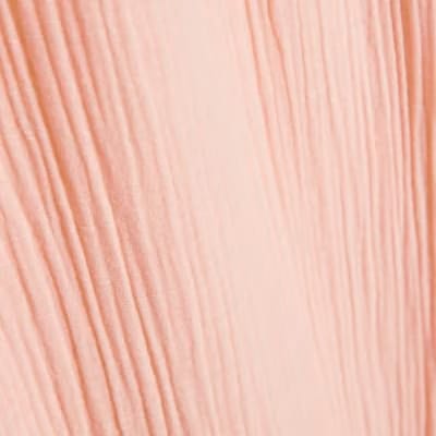 Petite Pink Crinkle Wide Leg Trousers
