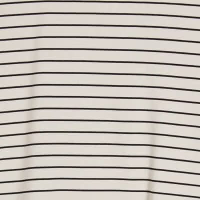 Cream Short Sleeve Striped Top