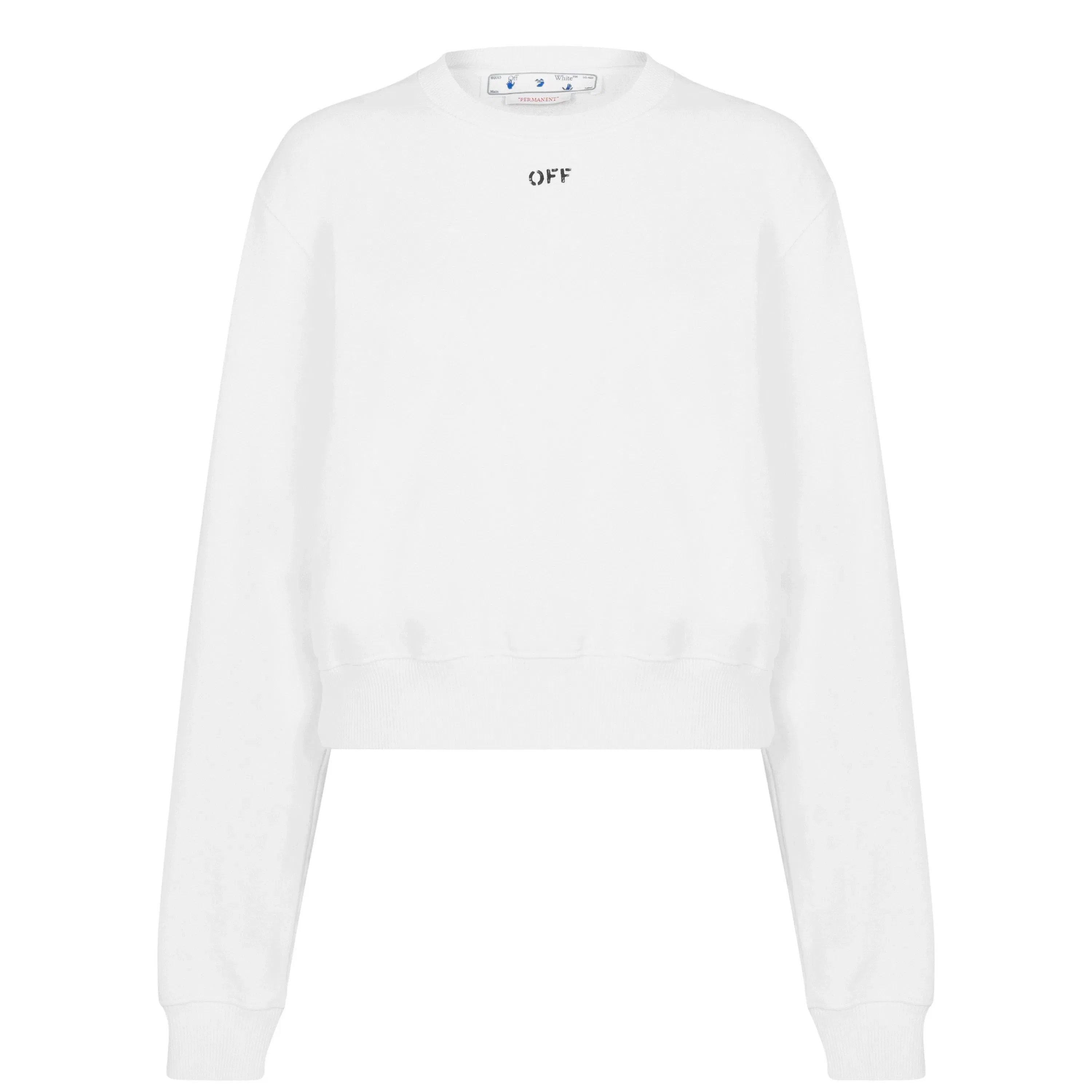 Stamp Cotton Long Sleeve Crew Sweatshirt