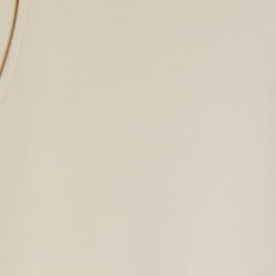 Cream Stretch Wide Leg Trousers