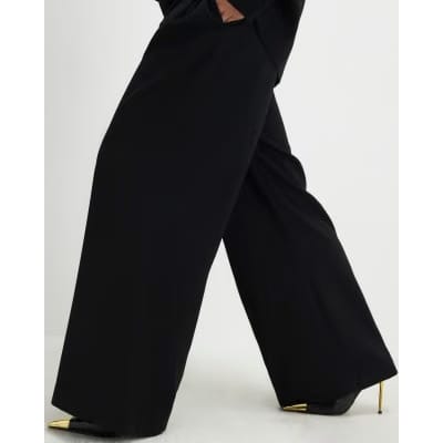 Petite Black Wide Leg Trousers