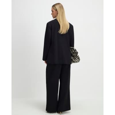 Petite Black Wide Leg Trousers