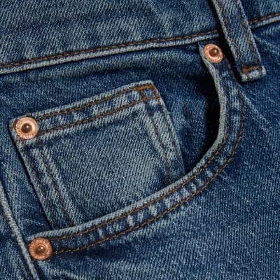 Blue Mid Rise Bootcut Jeans