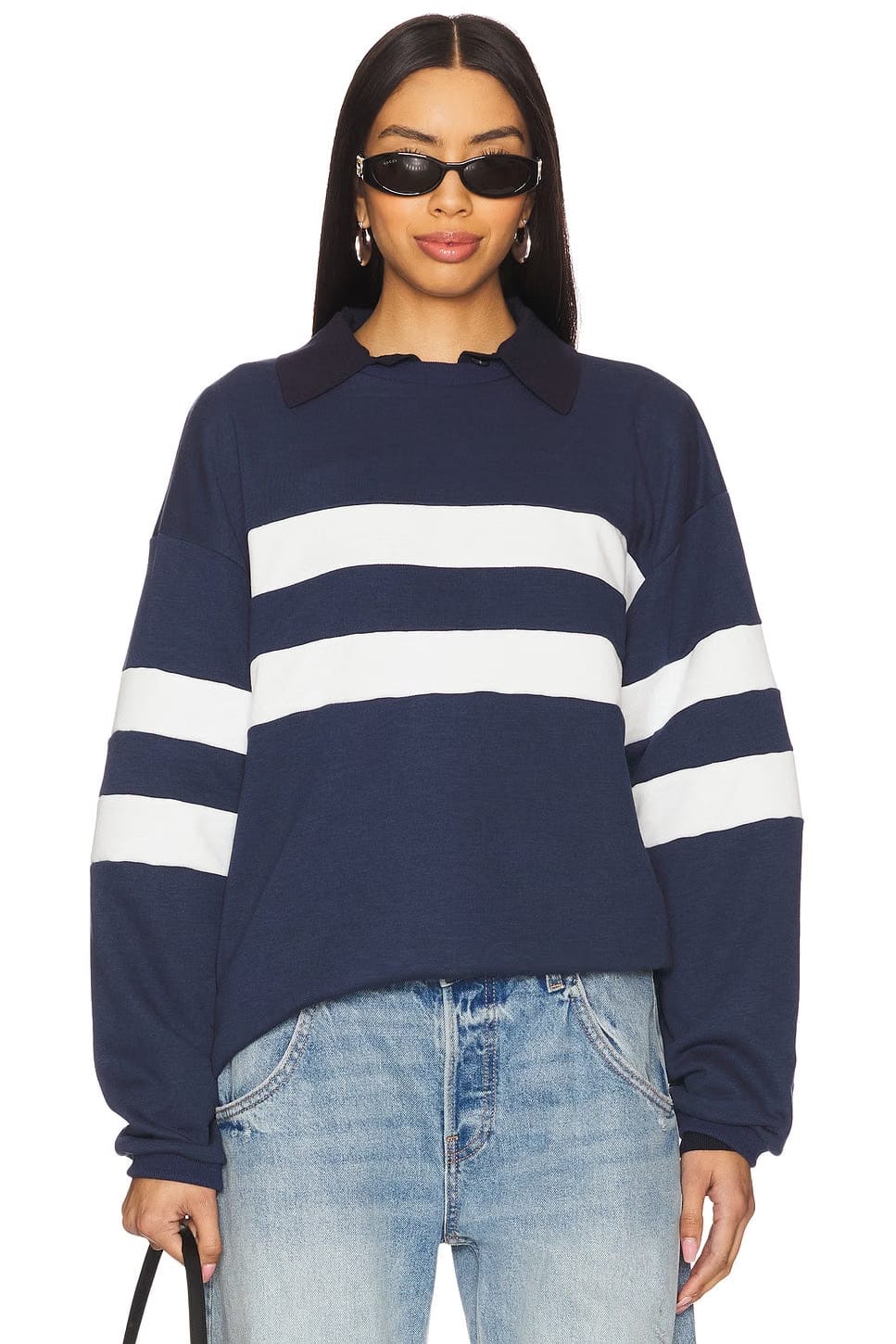 superdown Jordy Oversized Crewneck in Navy