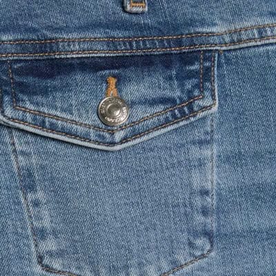 Blue High Waisted Relaxed Flare Jeans