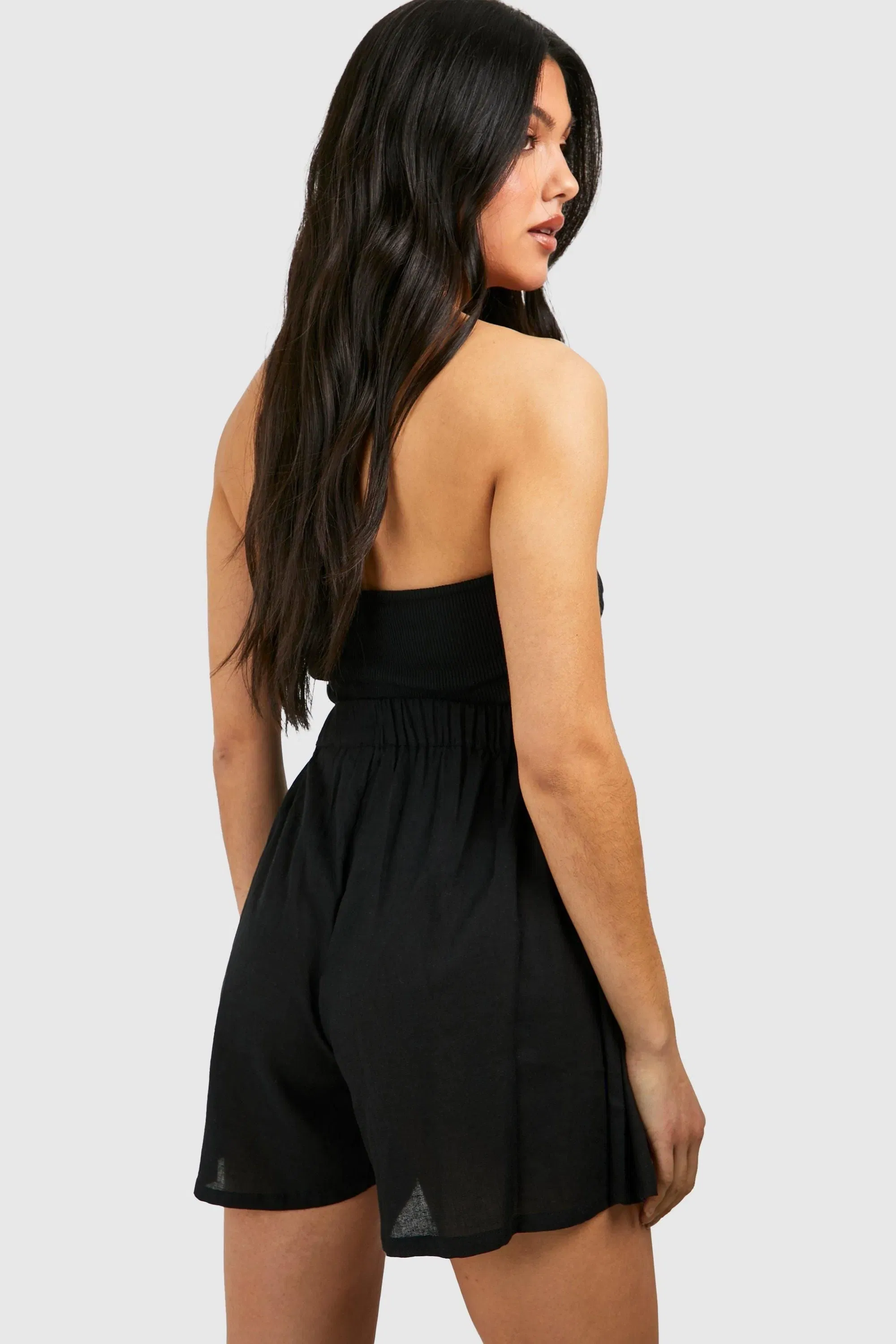 Maternity Linen Look Belted Shorts