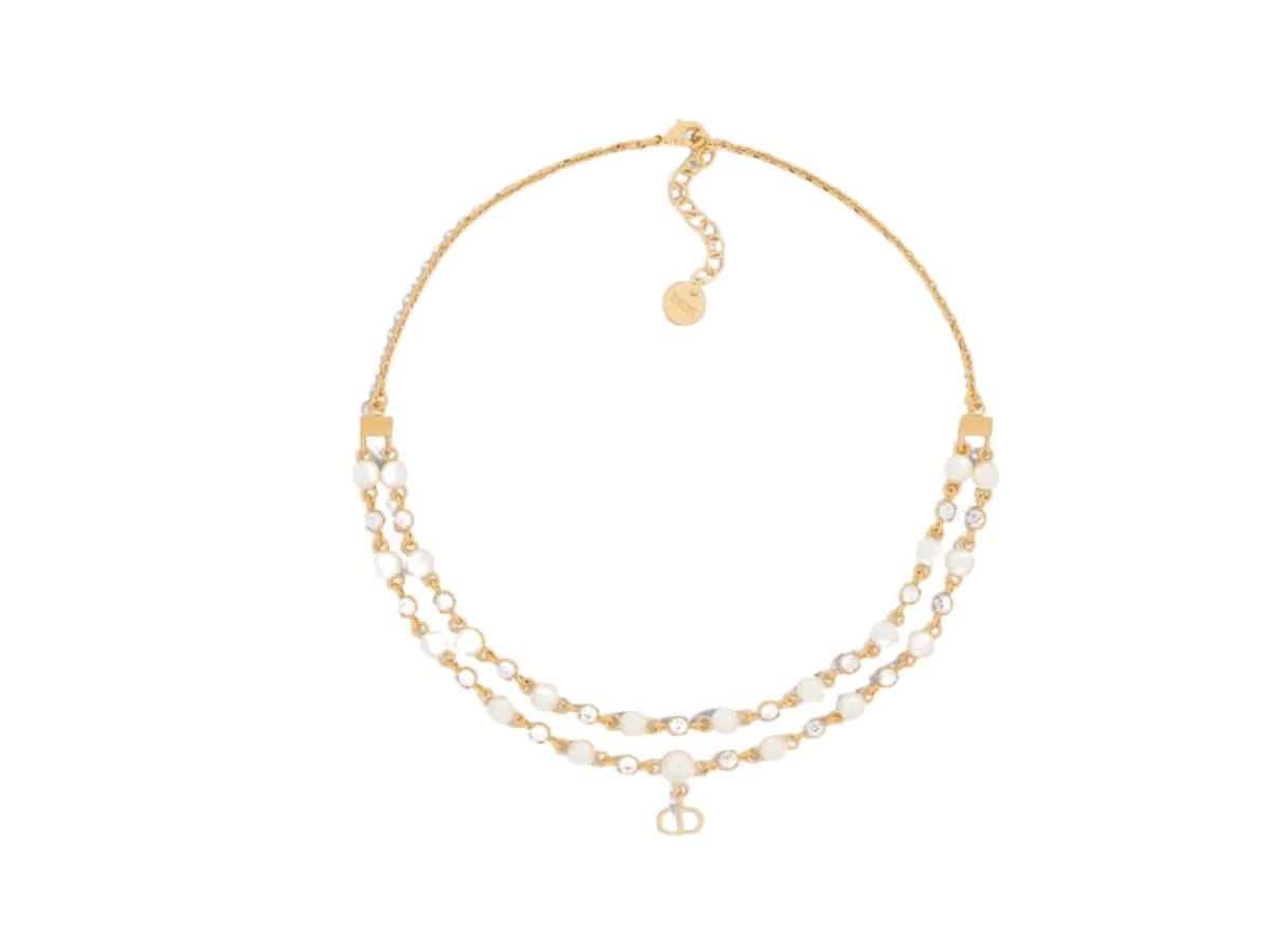 Dior In Double Chain Gold-Finish Metal