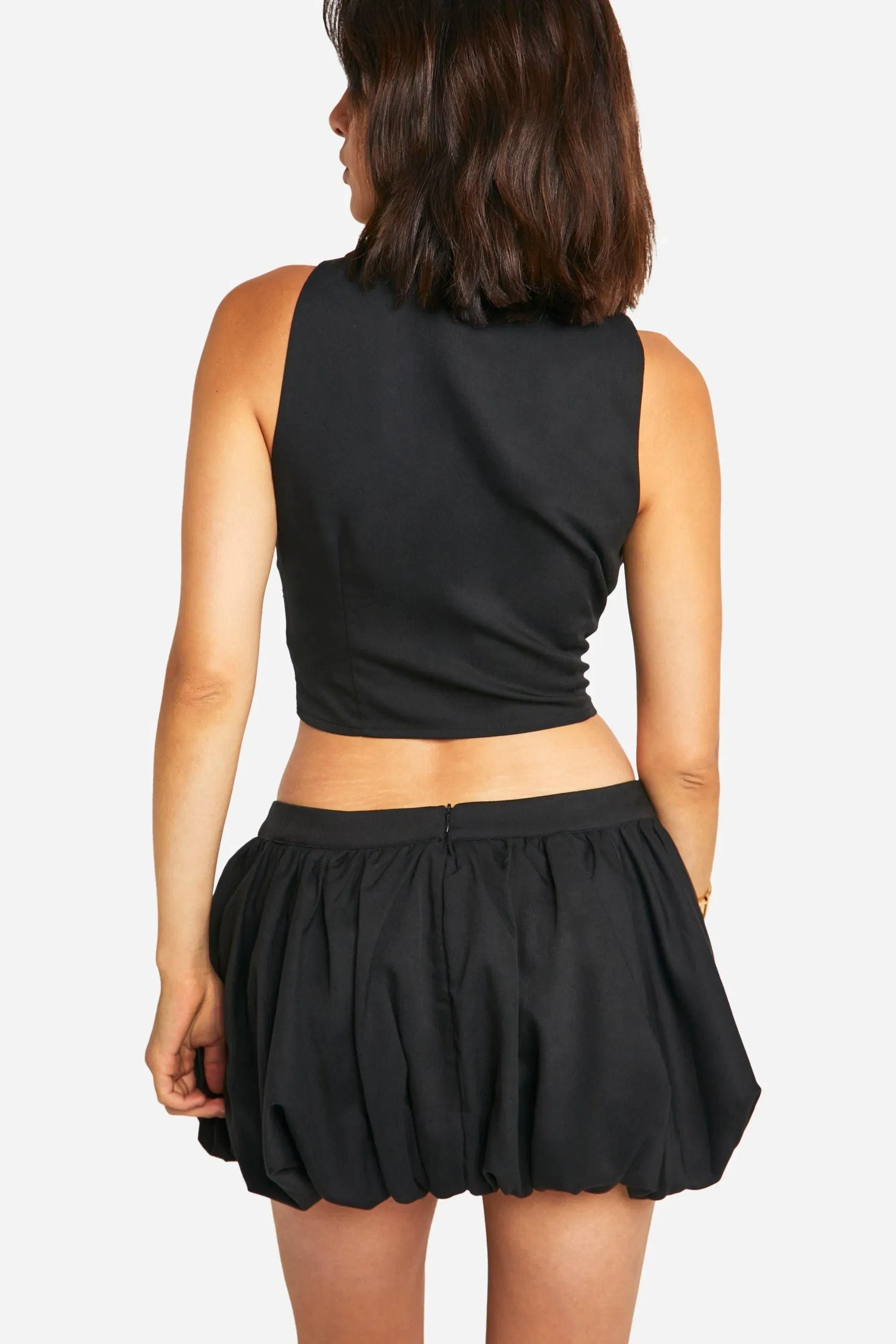Cropped Fitted Waistcoat
