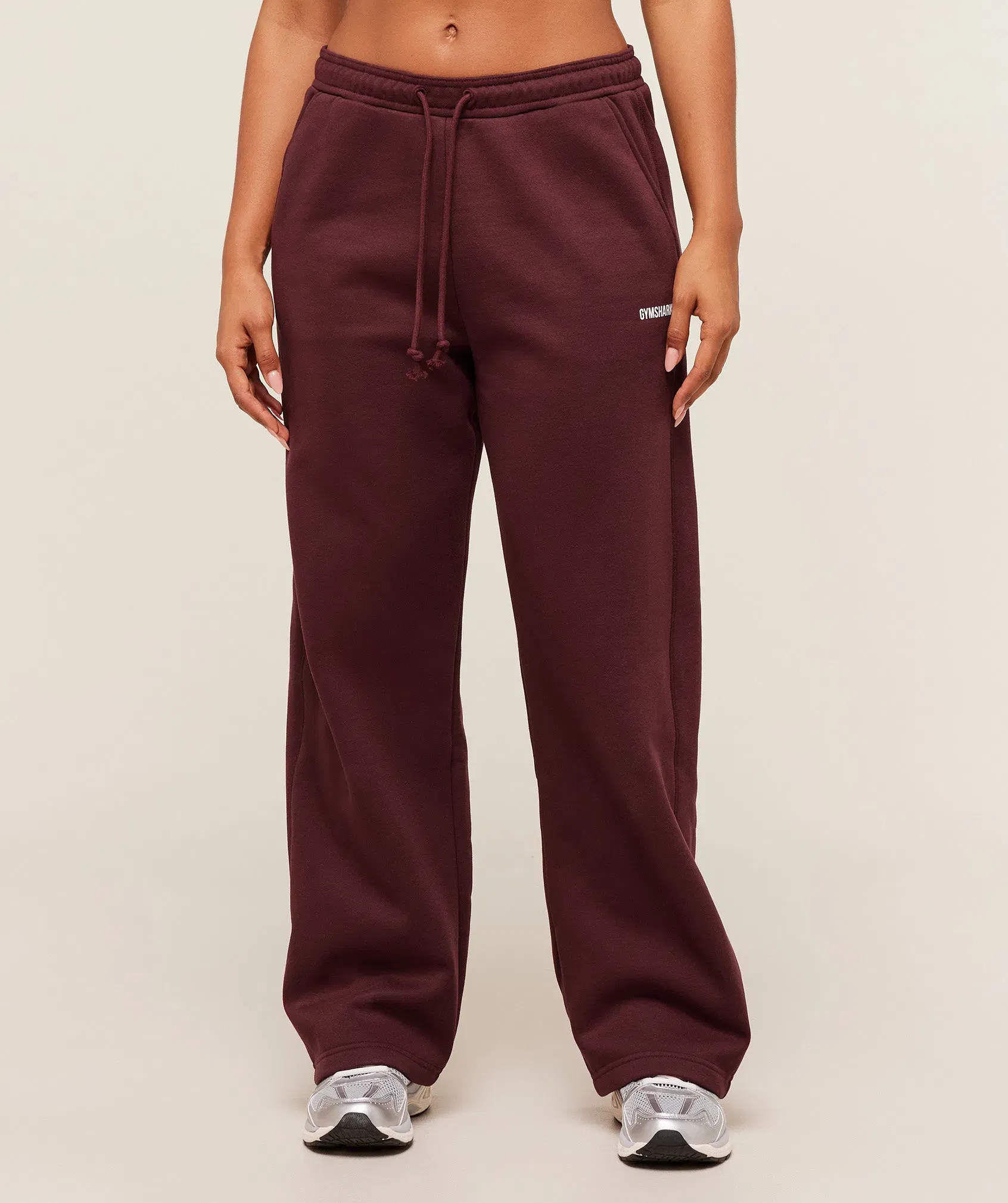 Gymshark Cosy Luxe Straight Leg Joggers - Rich Maroon
