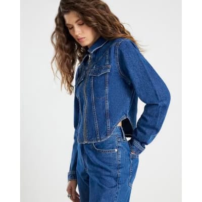 Blue Denim Corset Jacket