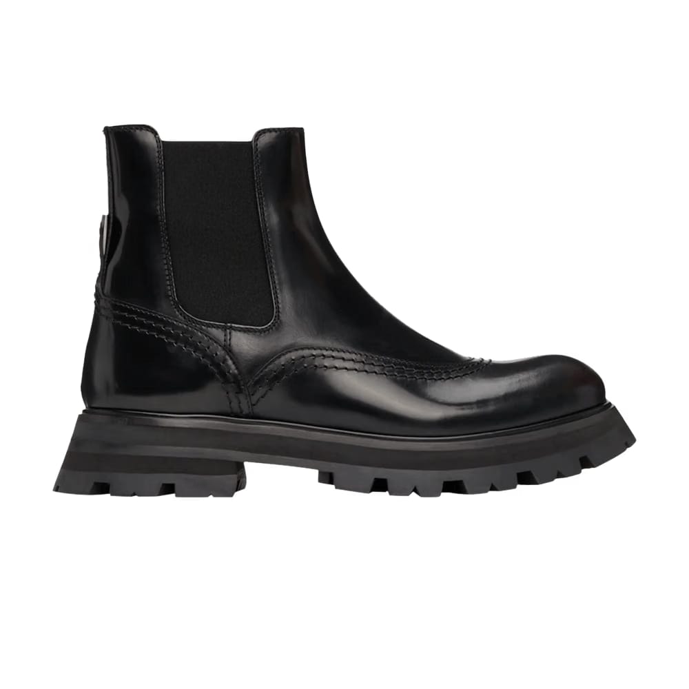 Alexander McQueen Wmns Wander Chelsea Ankle Boot 'Black Natural'
