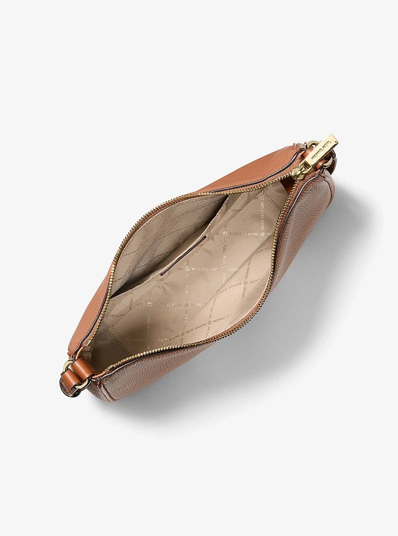 Nayla Medium Pebbled Leather Messenger Bag