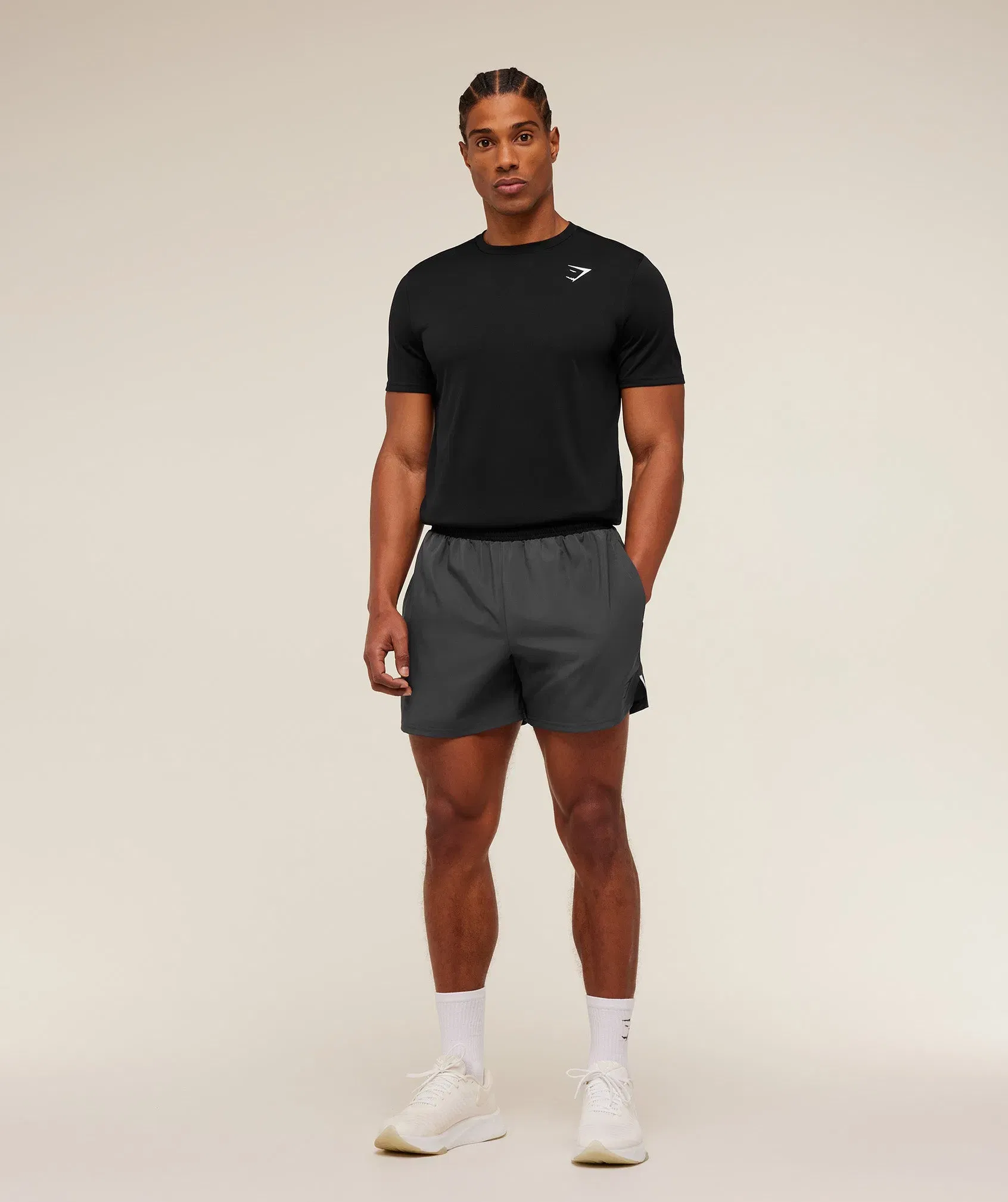 Gymshark Arrival Contrast Shorts - GS Onyx Grey/GS Black