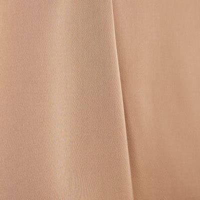 Beige Satin Polo Top