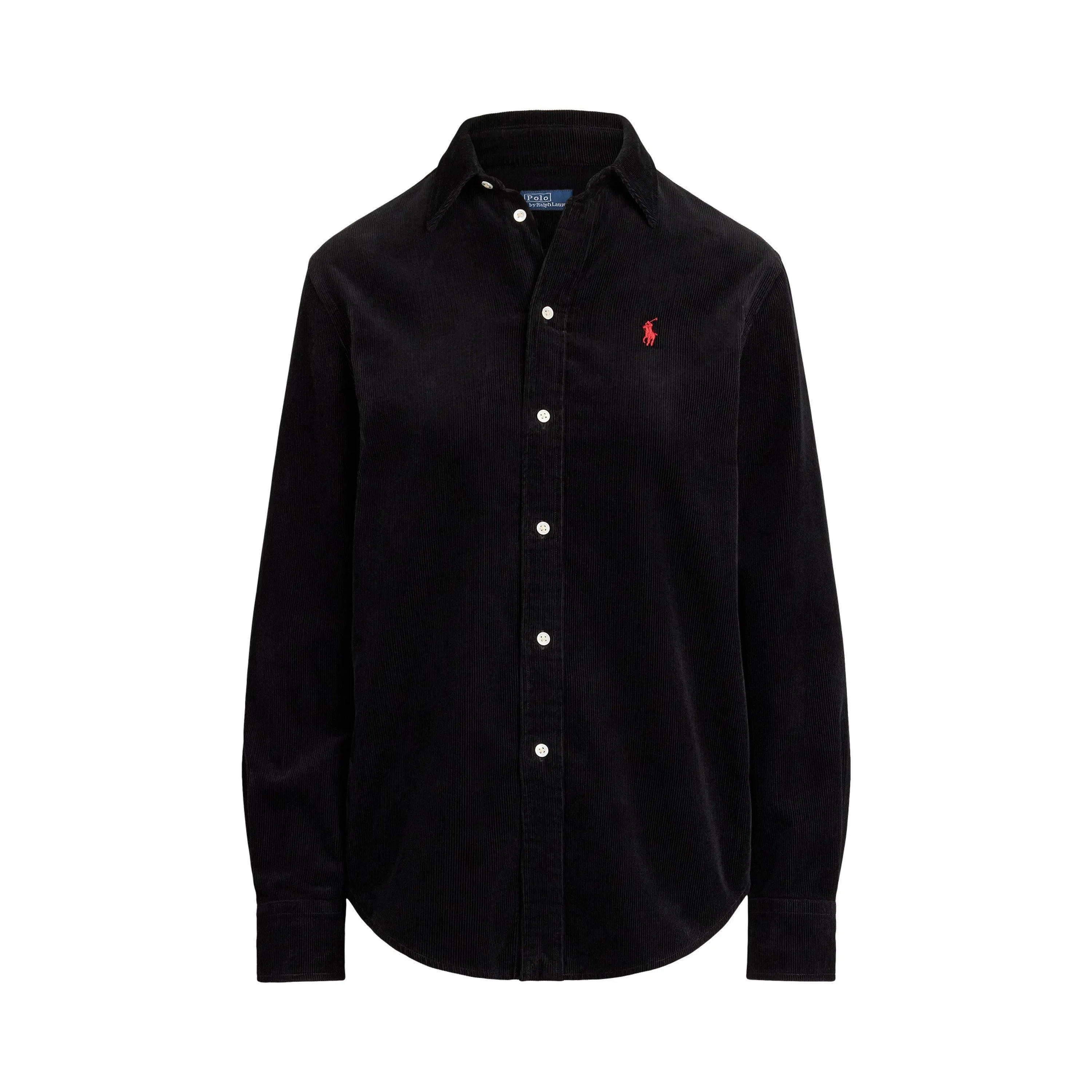 Cord Long-Sleeve Plain Shirt