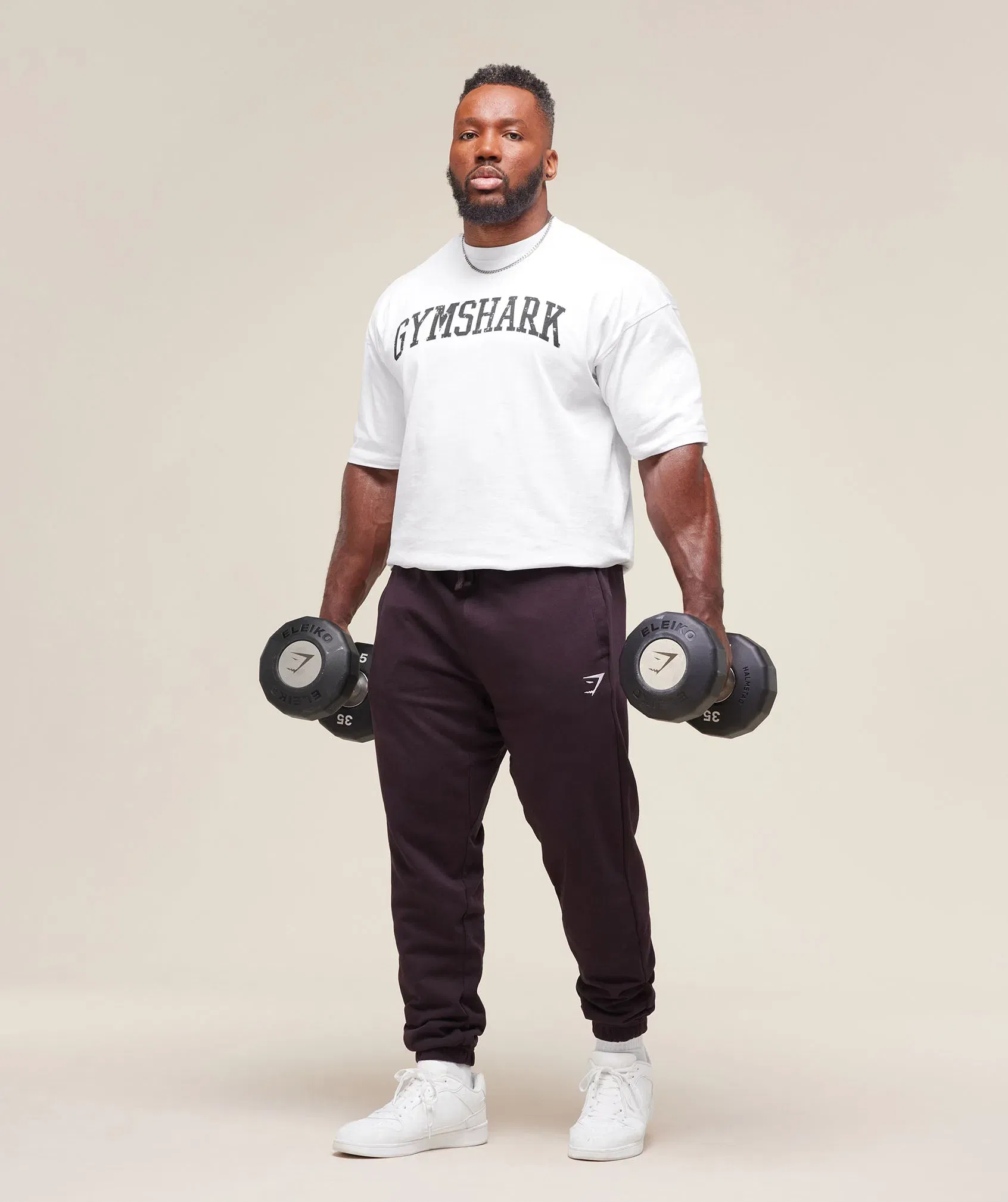 Gymshark Essential Oversized Joggers - Plum Brown