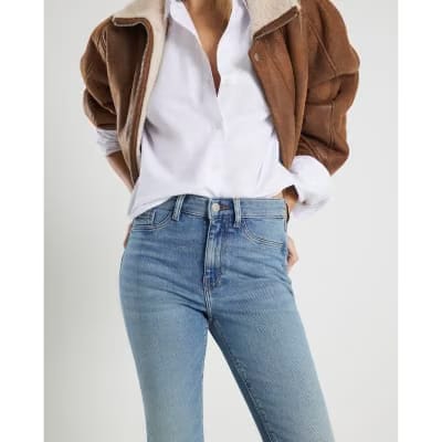 Blue Mid Rise Sculpt Skinny Jeans