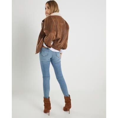 Blue Mid Rise Sculpt Skinny Jeans