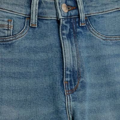 Blue Mid Rise Sculpt Skinny Jeans