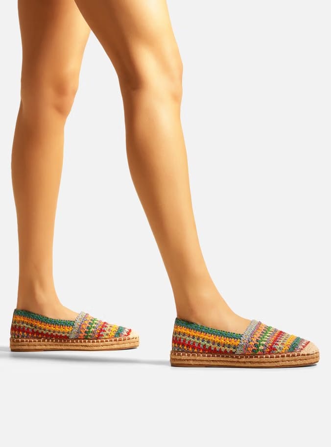 Colorful Crochet Espadrille Sandal