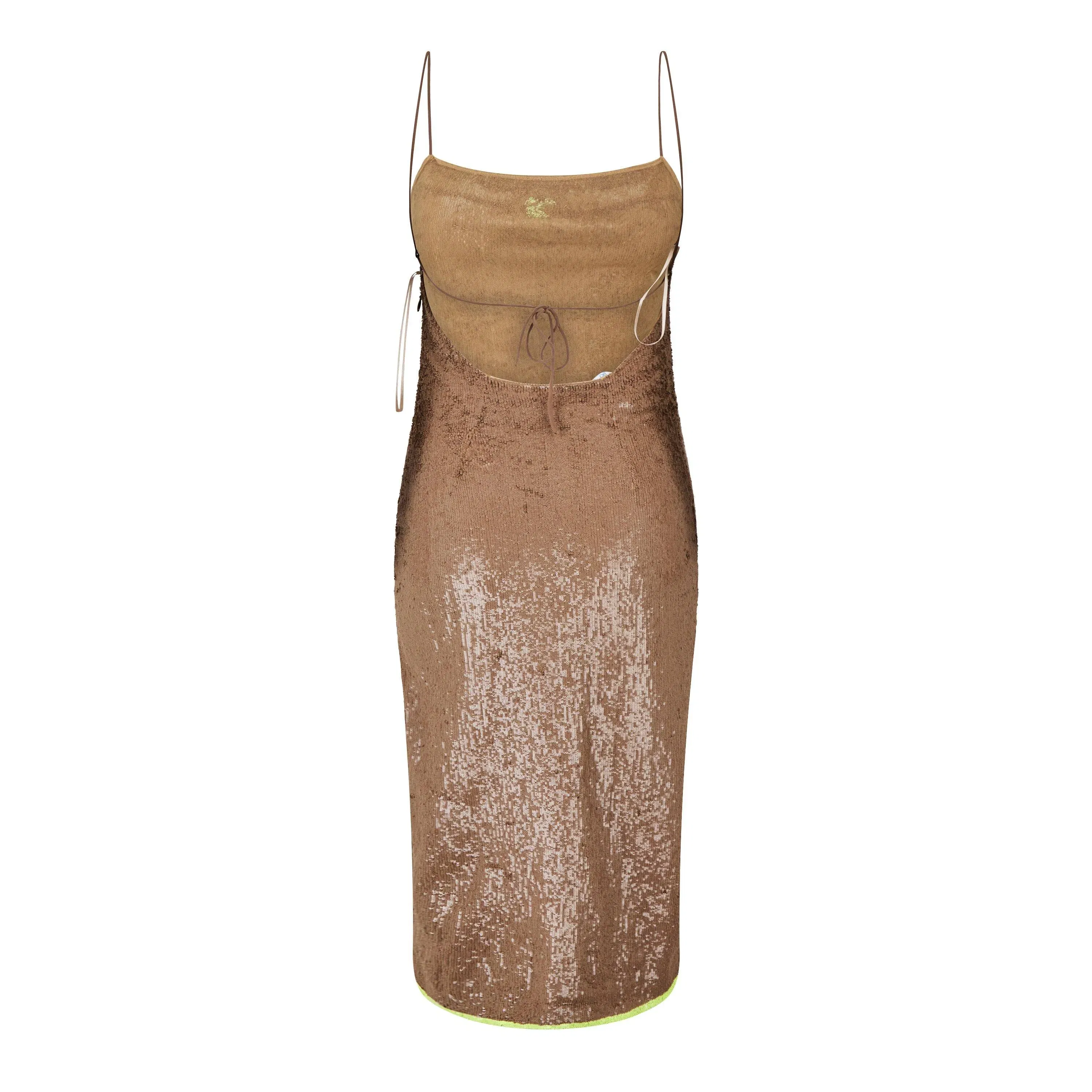 Sequin Evening A Line Dress