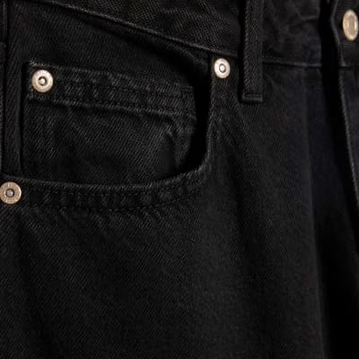 Black Classic Barrel Jeans