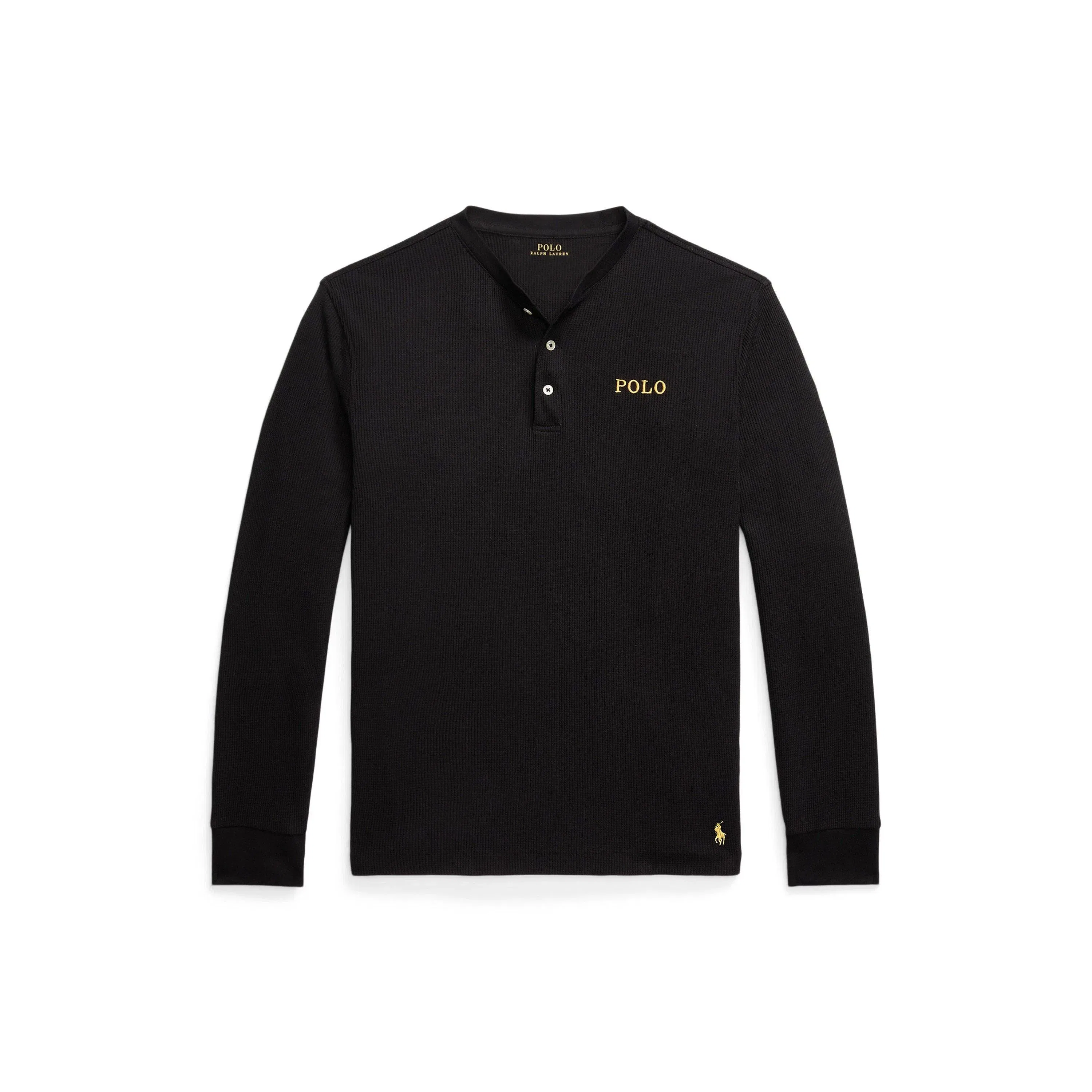Waffle Henley Long Sleeve T-Shirt