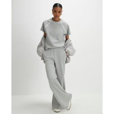 Grey Short Sleeve Cosy Whipstitch T-shirt