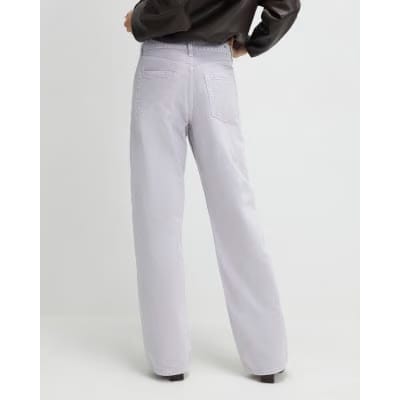 Purple Relaxed Straight Jeans