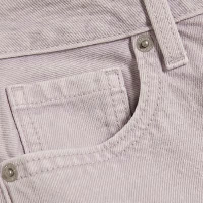 Purple Relaxed Straight Jeans