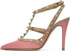 Valentino Garavani Pink Rockstud Cage Heels