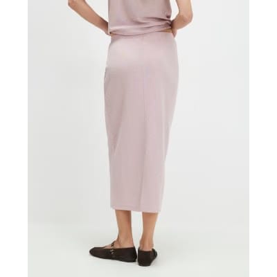 Pink Metallic Midi Skirt