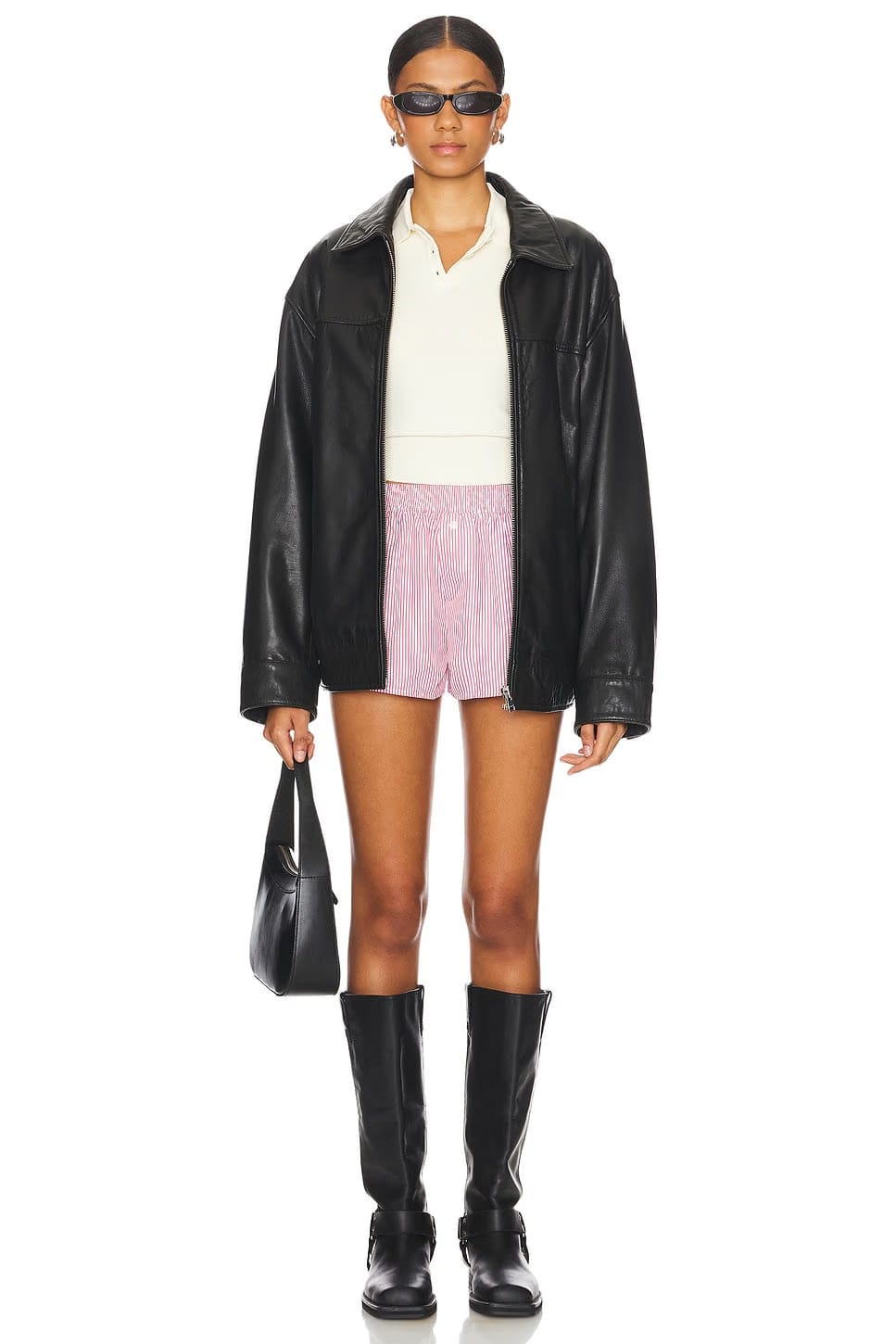 superdown Justine Relaxed Short in Red Stripe