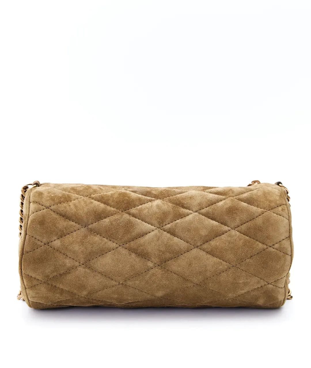 SAINT LAURENT Khaki suede shoulder bag