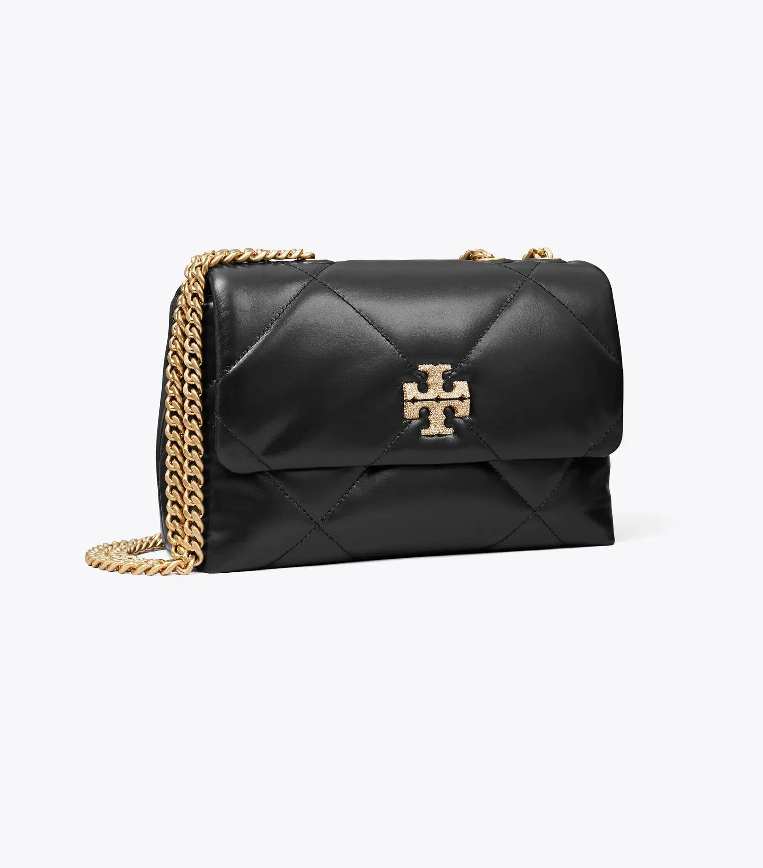 Small Kira Diamond Quilt Pavé Shoulder Bag