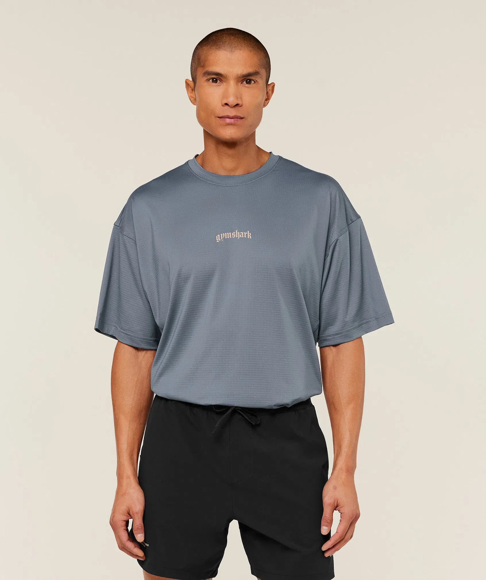 Gymshark Tactical Oversized T-Shirt - Iron Blue
